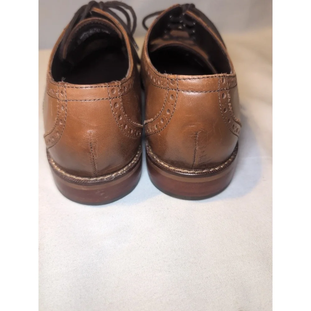 Florsheim 14137-257 Castellano Wingtip Saddle Tan Leather Mens Loafers 10D
